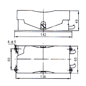 YDT1-18腳踏倒順開關，安裝尺寸